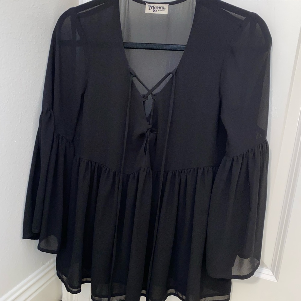 Show me your mumu black voila top size XS